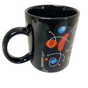 Shoebox Black Ceramic‎ Mug With Retro Abstract Design